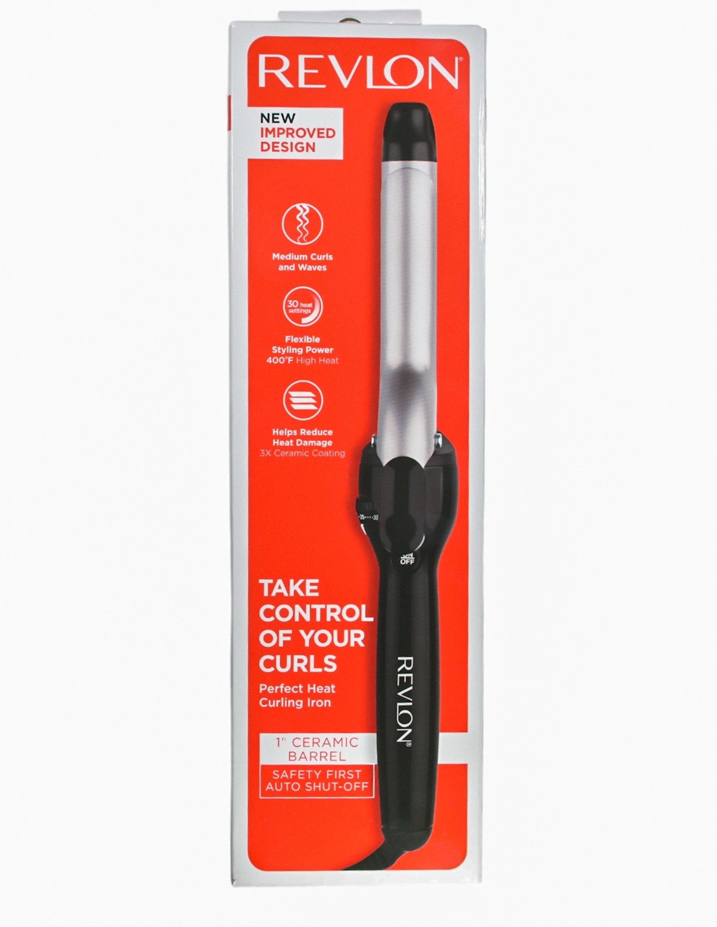 Revlon Hair Curling 1' Ceramic Barrel Curler For Medium Curls and Waves